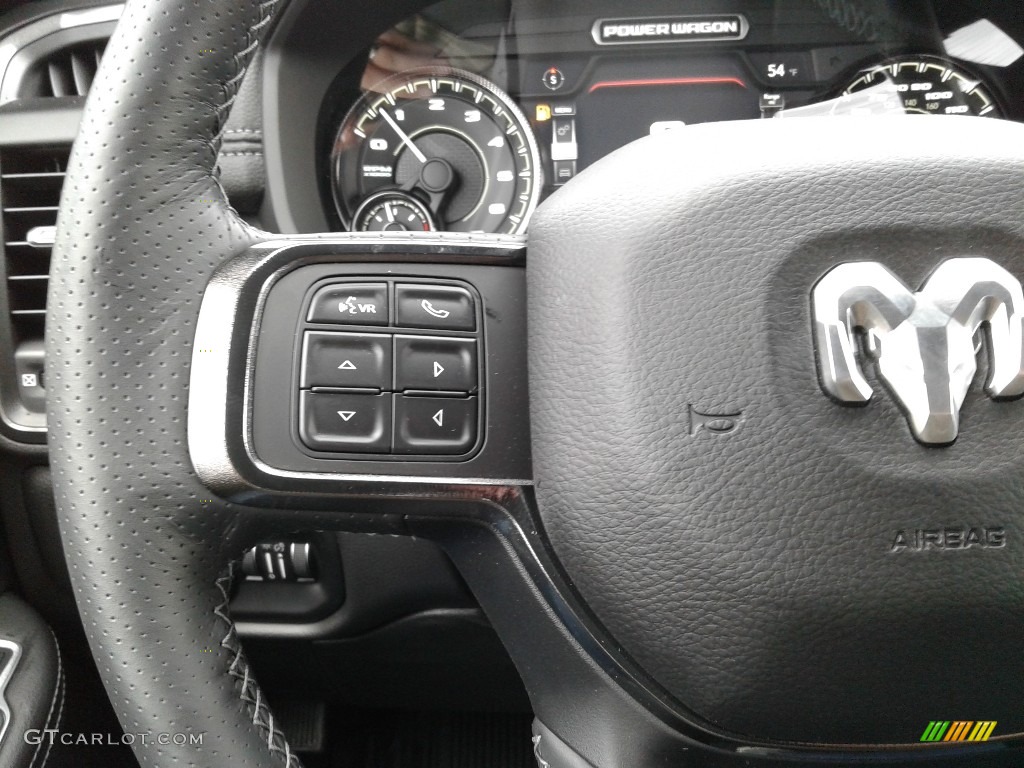 2020 Ram 2500 Power Wagon Crew Cab 4x4 Black Steering Wheel Photo #136693608