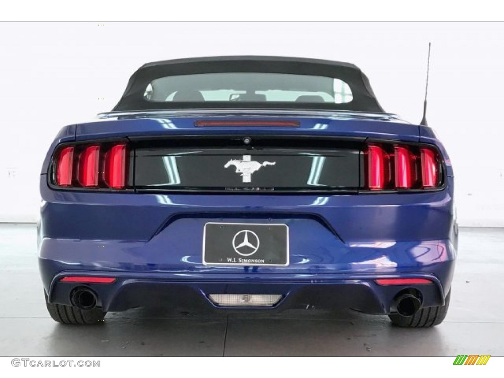 2015 Mustang V6 Convertible - Deep Impact Blue Metallic / Ebony photo #3