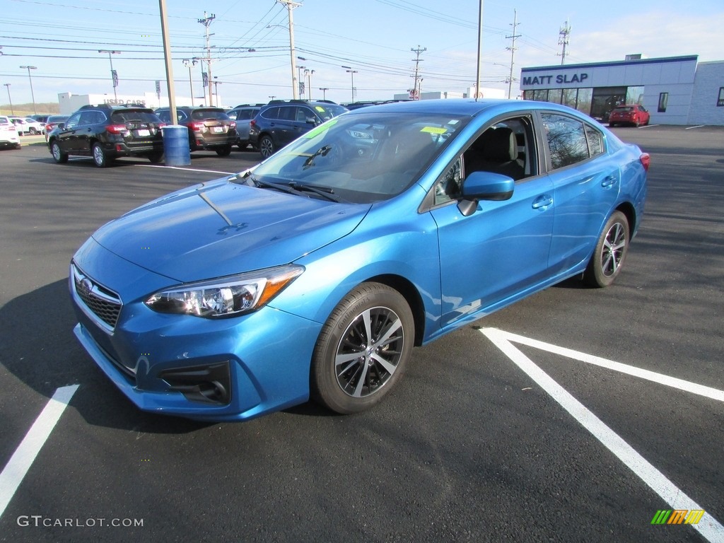 2019 Impreza 2.0i Premium 4-Door - Island Blue Pearl / Black photo #2