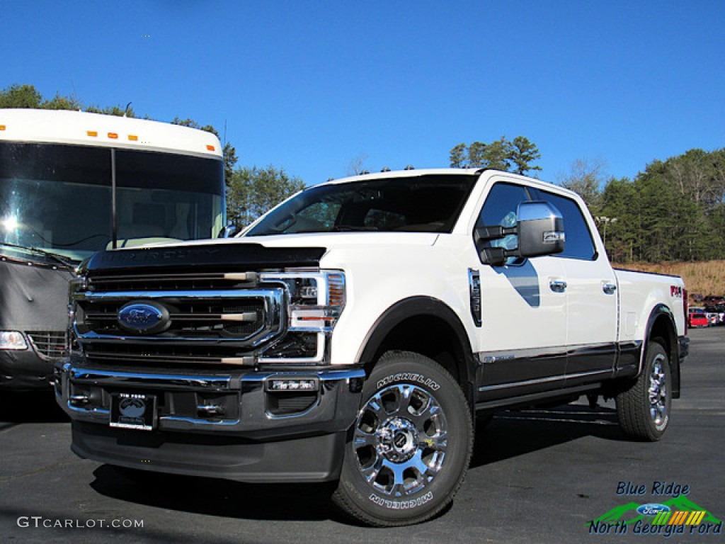 2020 F250 Super Duty King Ranch Crew Cab 4x4 - Star White Metallic / Kingsville Antique/Java photo #1