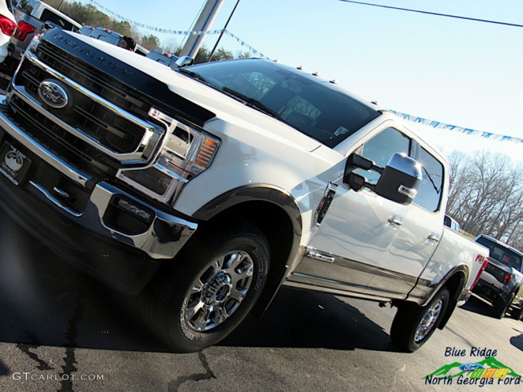 2020 F250 Super Duty King Ranch Crew Cab 4x4 - Star White Metallic / Kingsville Antique/Java photo #35