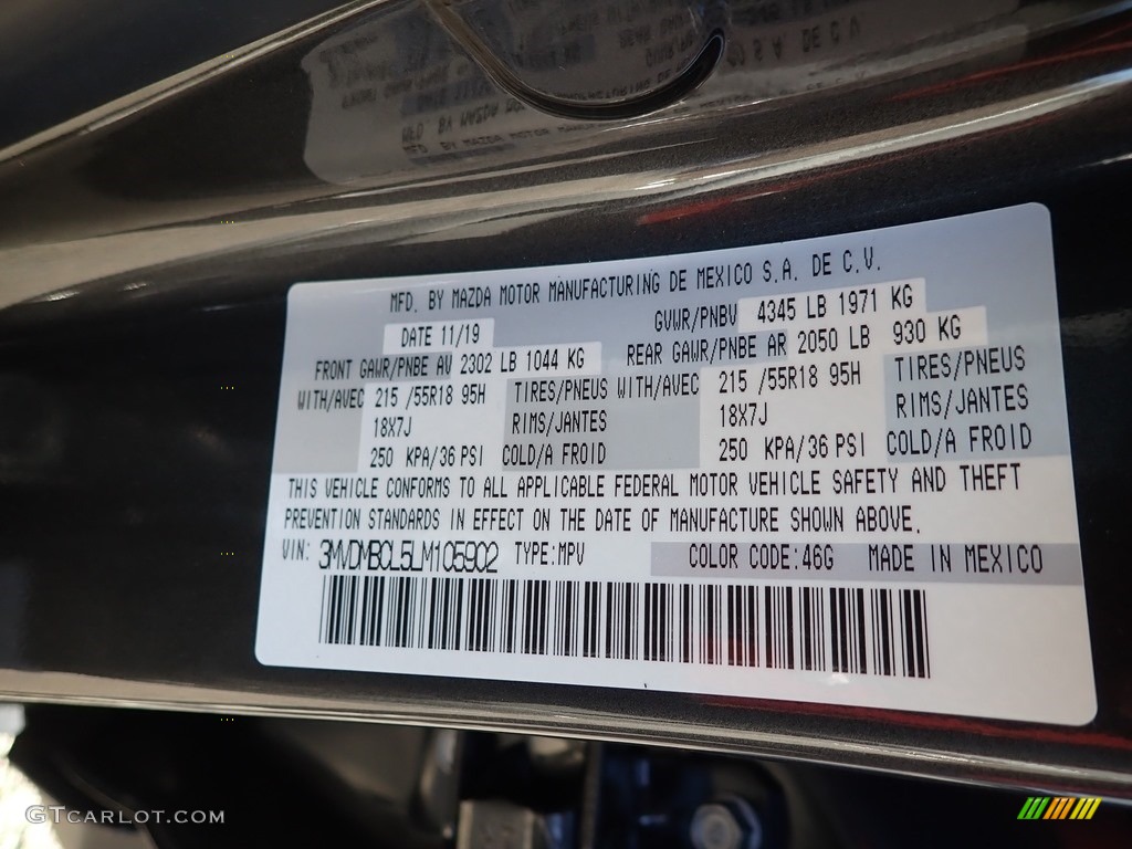 2020 CX-30 Color Code 46G for Machine Gray Metallic Photo #136710279