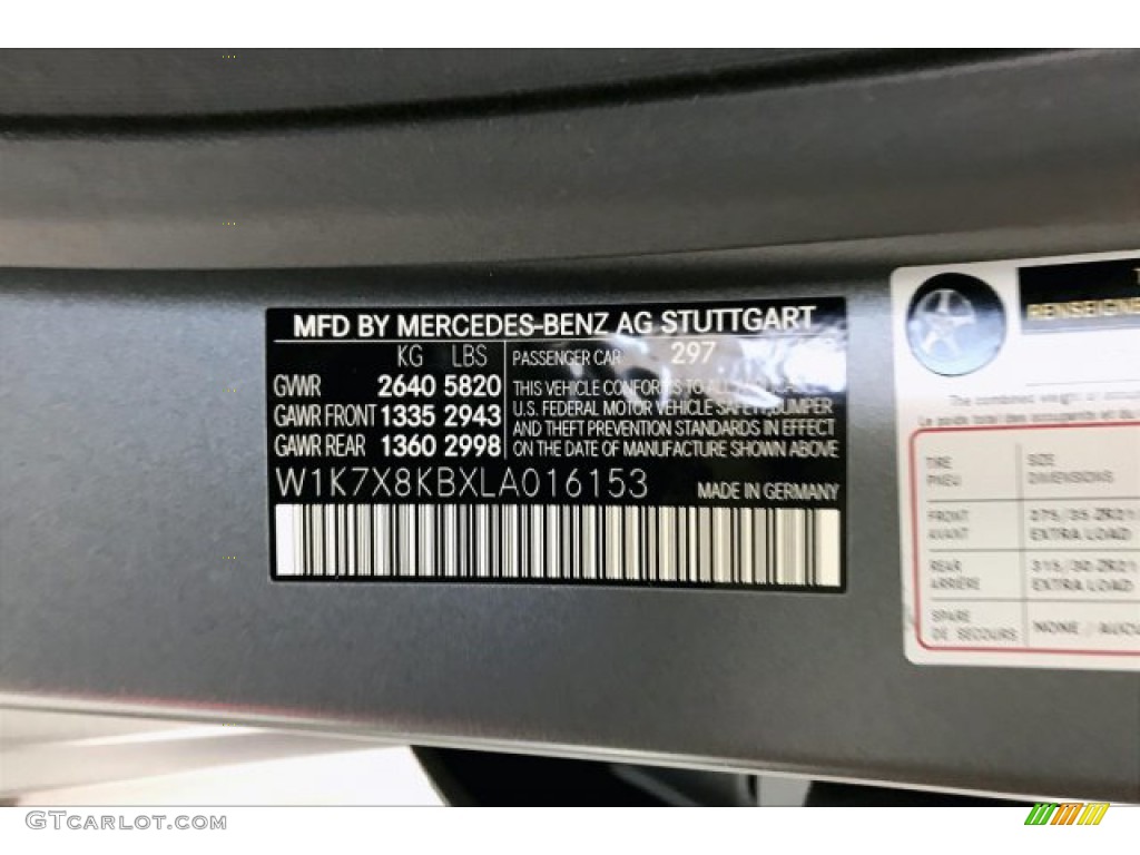 2020 AMG GT Color Code 297 for designo Selenite Grey Magno (Matte) Photo #136713156