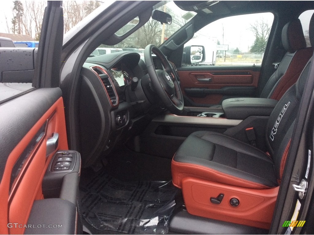 Red/Black Interior 2020 Ram 1500 Rebel Crew Cab 4x4 Photo #136714746