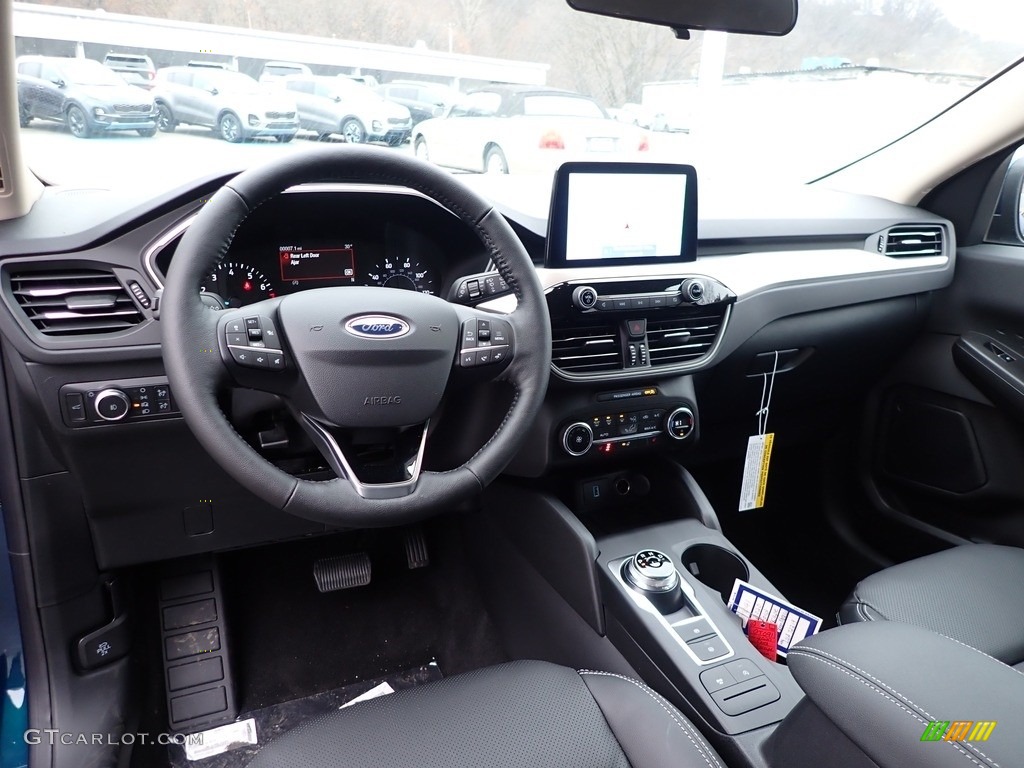 Ebony Black Interior 2020 Ford Escape SEL 4WD Photo #136719279