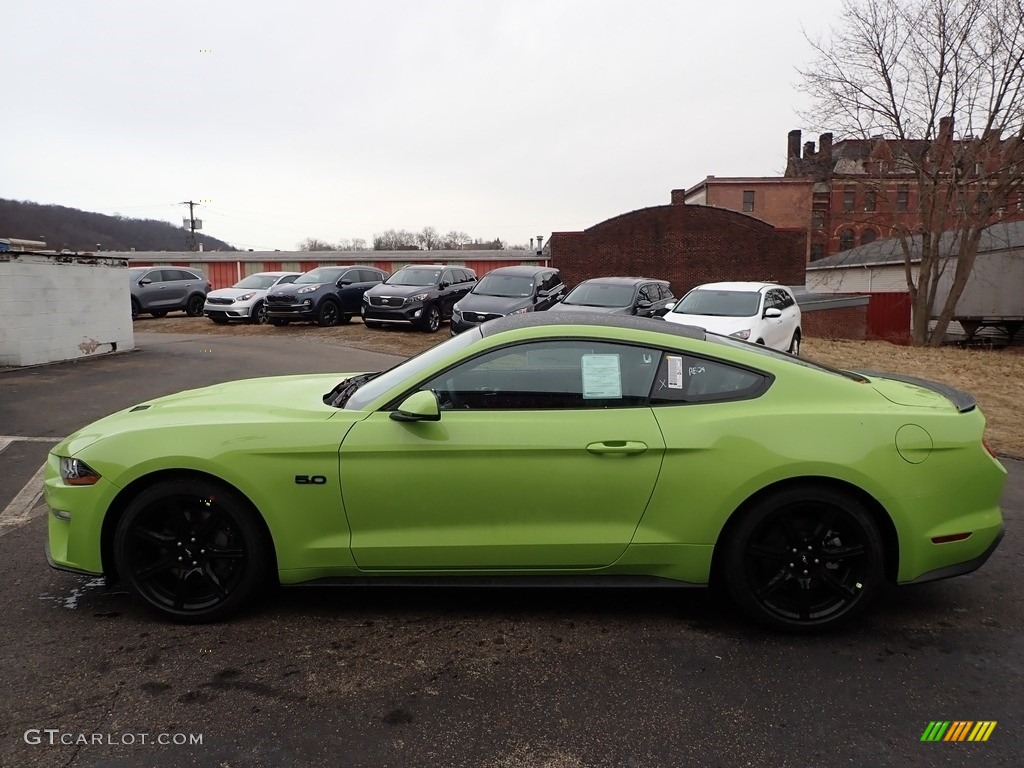 2020 Mustang GT Premium Fastback - Grabber Lime / Ebony/Recaro Leather Trimmed photo #5