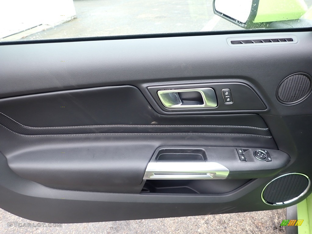 2020 Ford Mustang GT Premium Fastback Ebony/Recaro Leather Trimmed Door Panel Photo #136721097