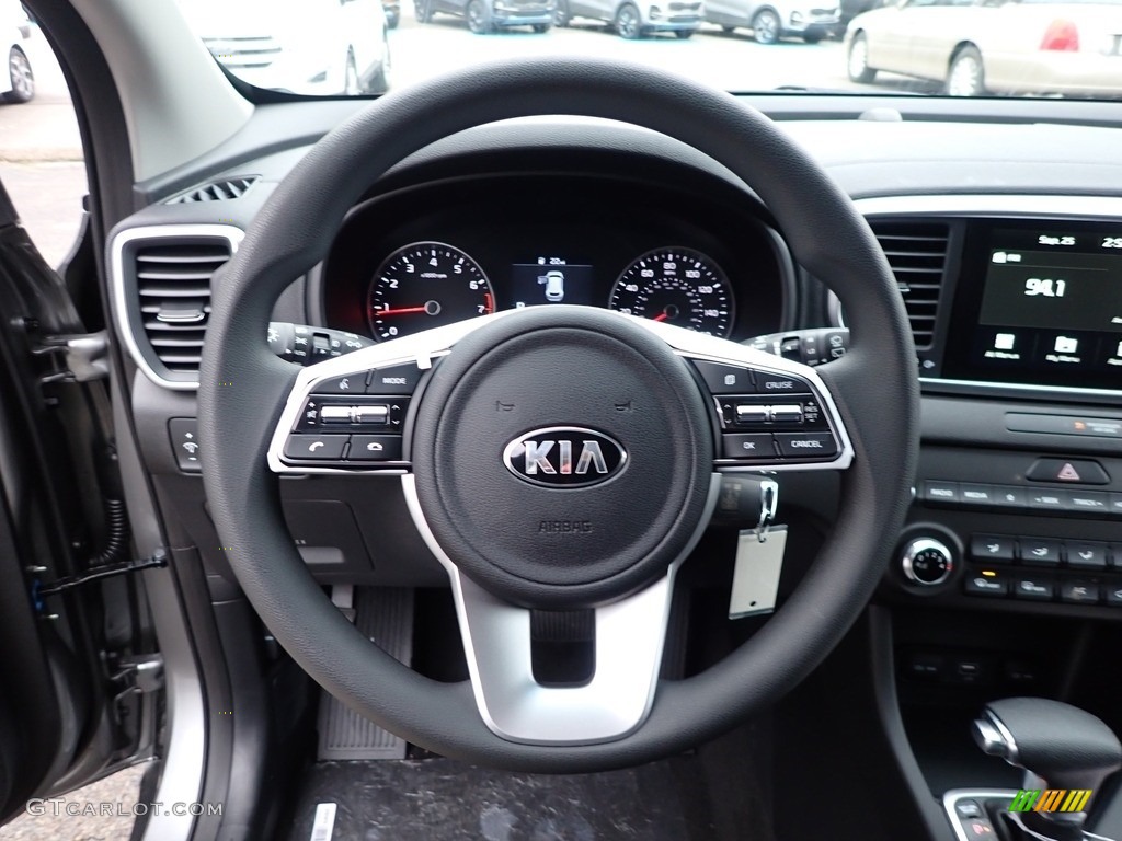 2020 Kia Sportage LX AWD Black Steering Wheel Photo #136723632