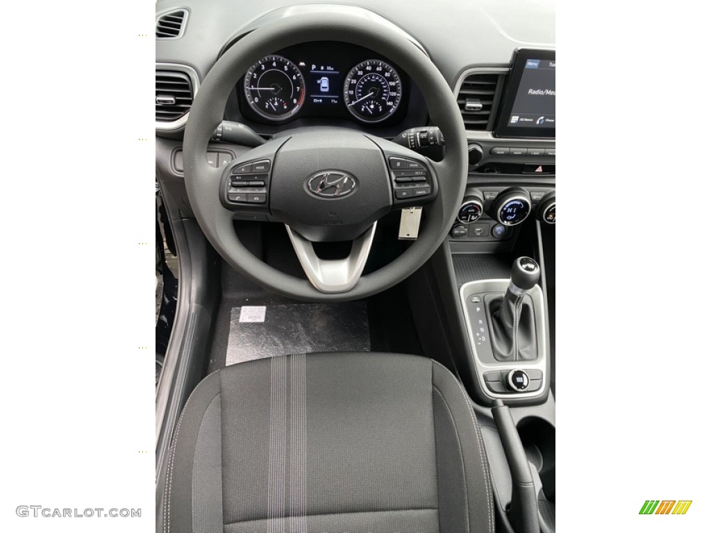 2020 Hyundai Venue SEL Black Steering Wheel Photo #136725600