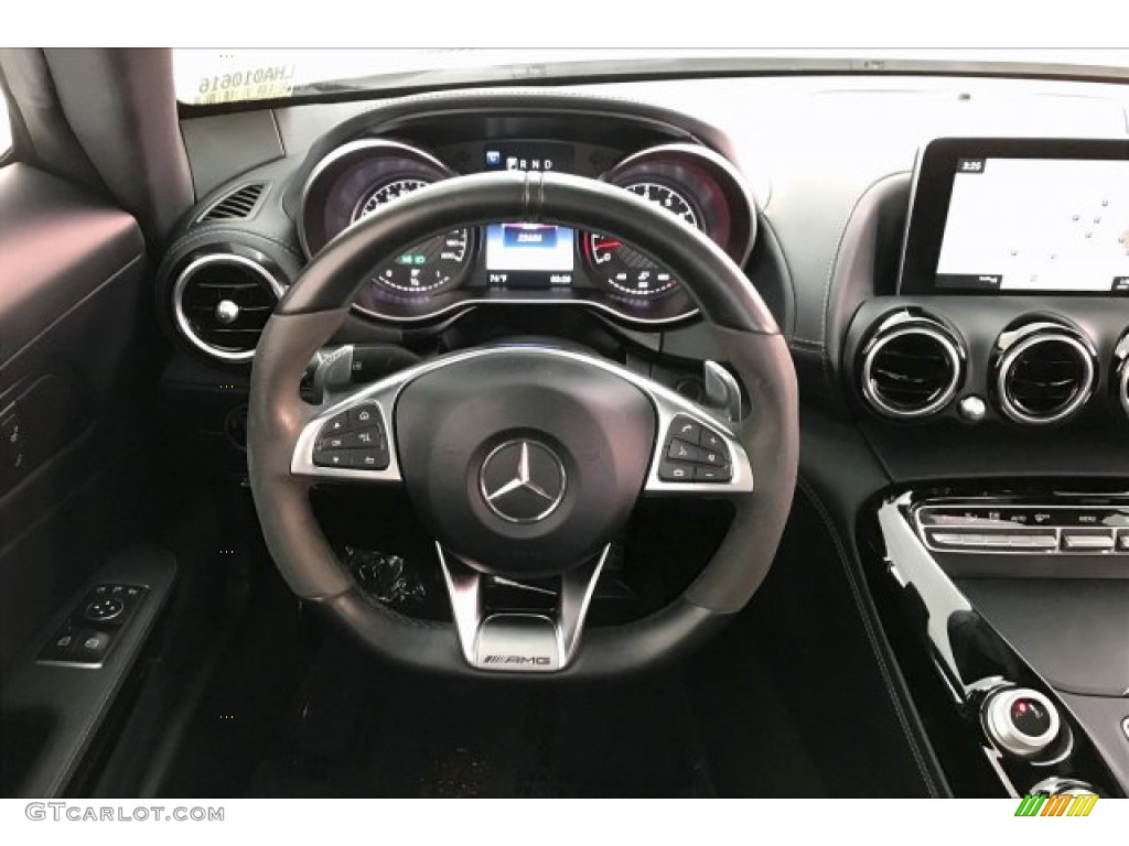 2017 Mercedes-Benz AMG GT Coupe Black Steering Wheel Photo #136728424