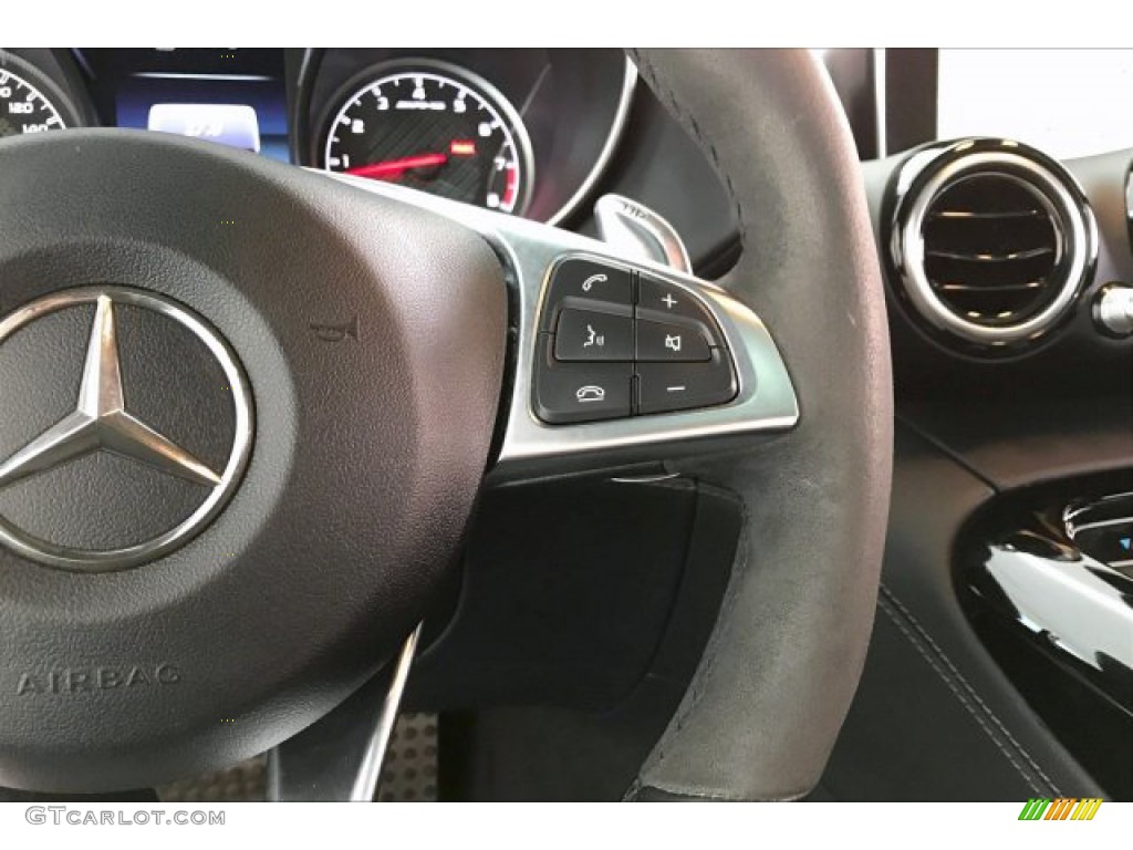 2017 Mercedes-Benz AMG GT Coupe Black Steering Wheel Photo #136728681