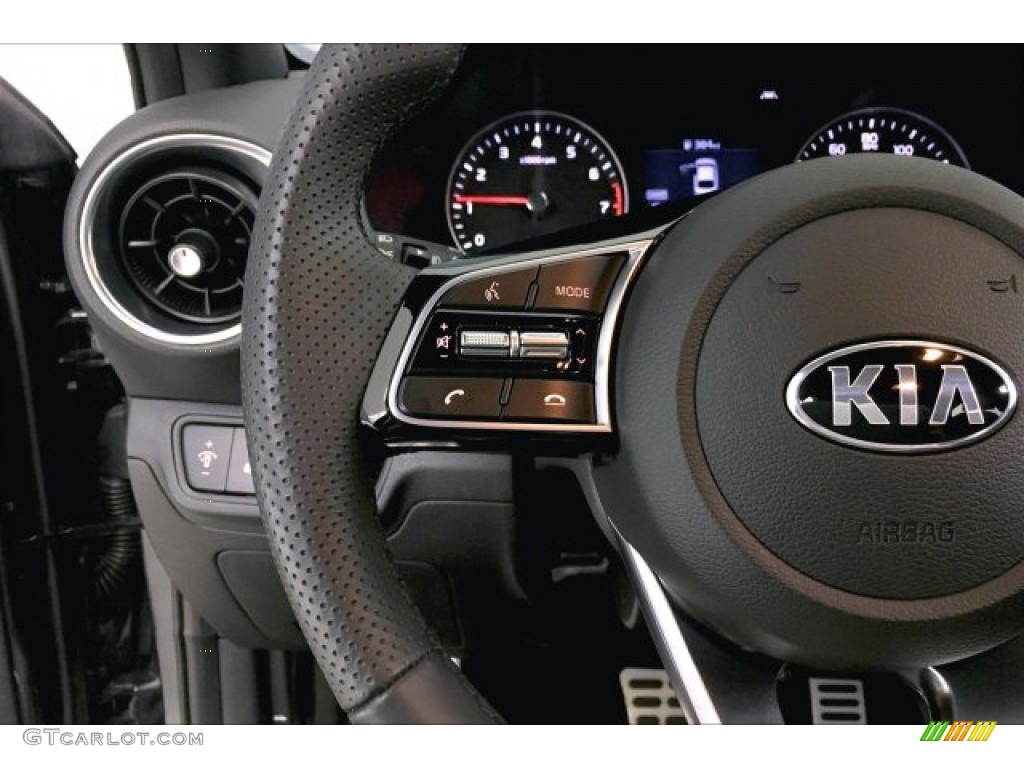 2020 Kia Forte GT-Line Black Steering Wheel Photo #136729801