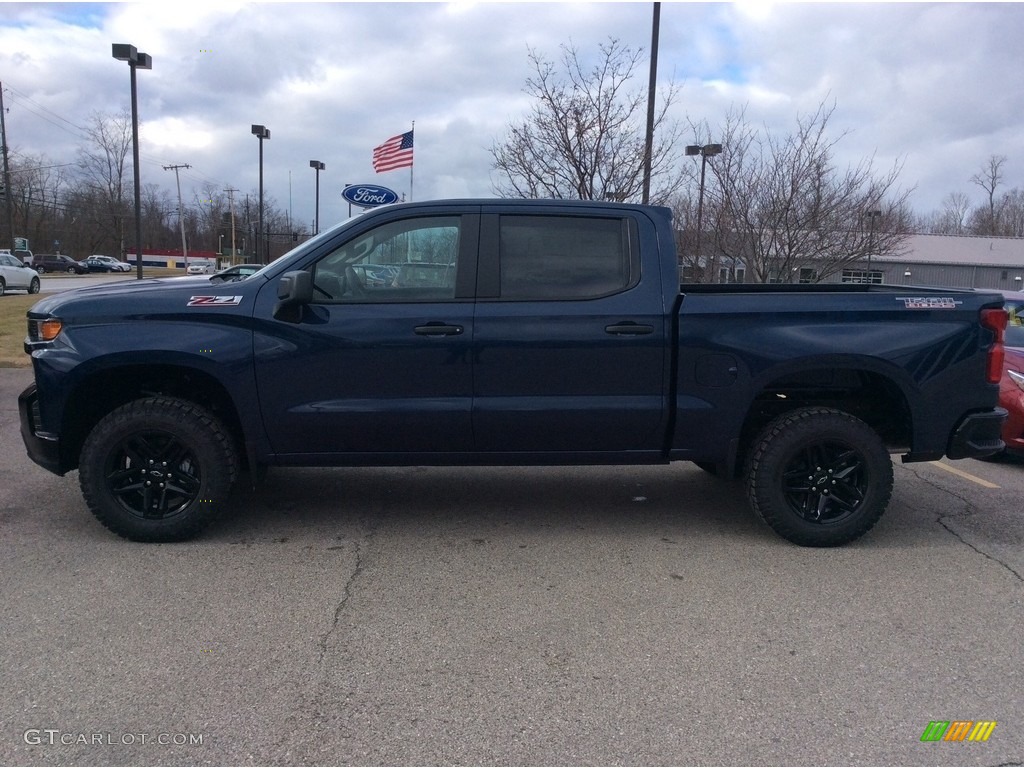 2020 Silverado 1500 Custom Trail Boss Crew Cab 4x4 - Northsky Blue Metallic / Jet Black photo #6