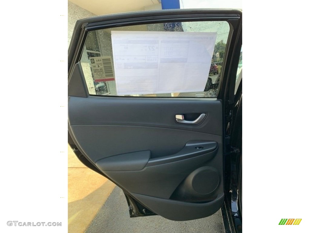 2020 Hyundai Kona Ultimate AWD Black Door Panel Photo #136731151