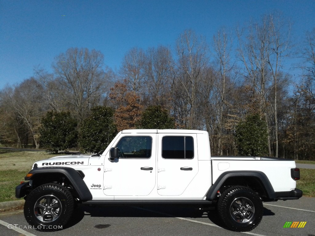 2020 Gladiator Rubicon 4x4 - Bright White / Black photo #1