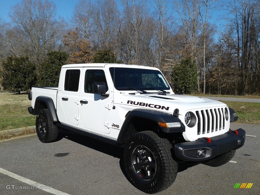 Bright White 2020 Jeep Gladiator Rubicon 4x4 Exterior Photo #136733113
