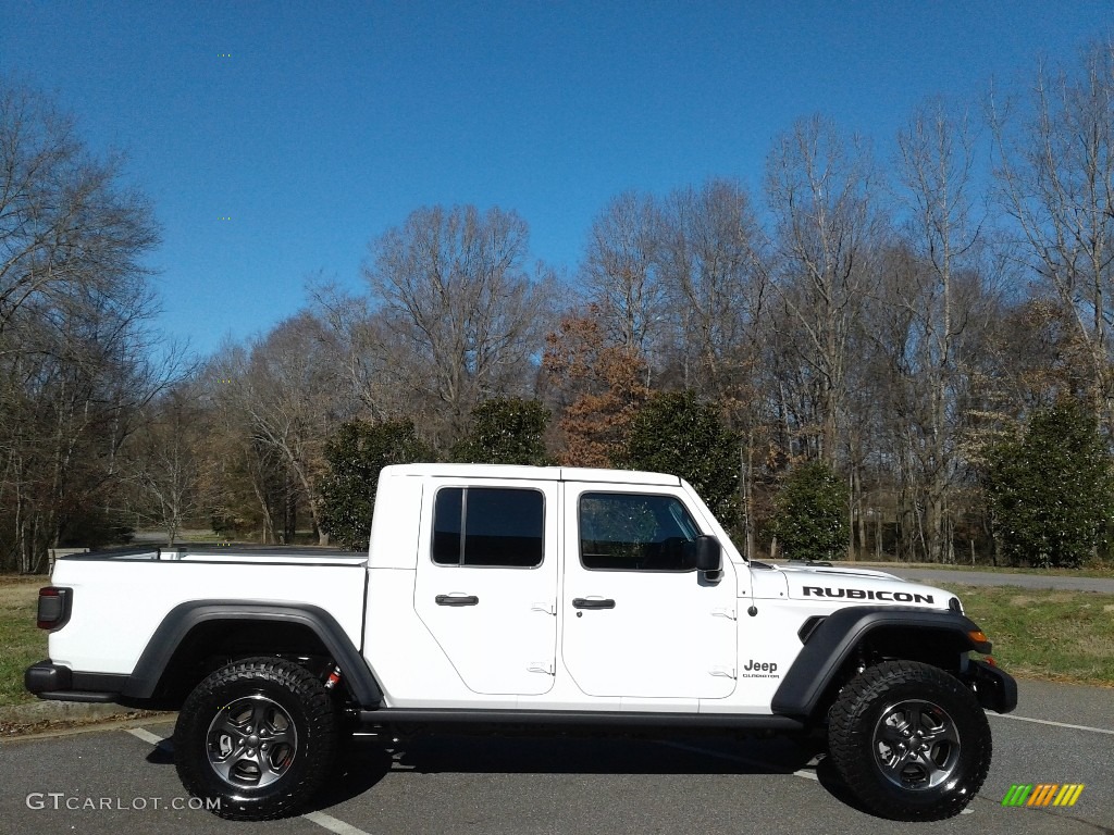 Bright White 2020 Jeep Gladiator Rubicon 4x4 Exterior Photo #136733143