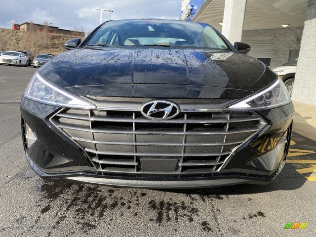 2020 Elantra Limited - Phantom Black / Gray photo #8