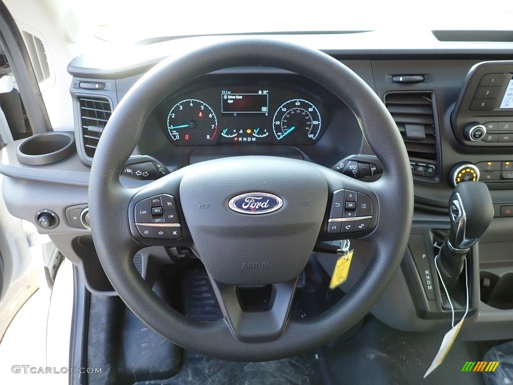 2020 Ford Transit Van 250 MR Long Ebony Steering Wheel Photo #136737298