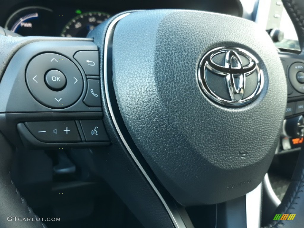 2020 Toyota RAV4 XSE AWD Hybrid Black Steering Wheel Photo #136739284