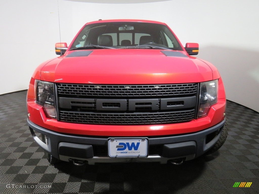 2011 F150 SVT Raptor SuperCab 4x4 - Molten Orange Tri Coat / Black photo #4