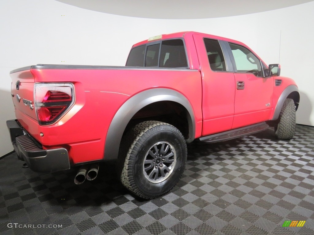 2011 F150 SVT Raptor SuperCab 4x4 - Molten Orange Tri Coat / Black photo #13