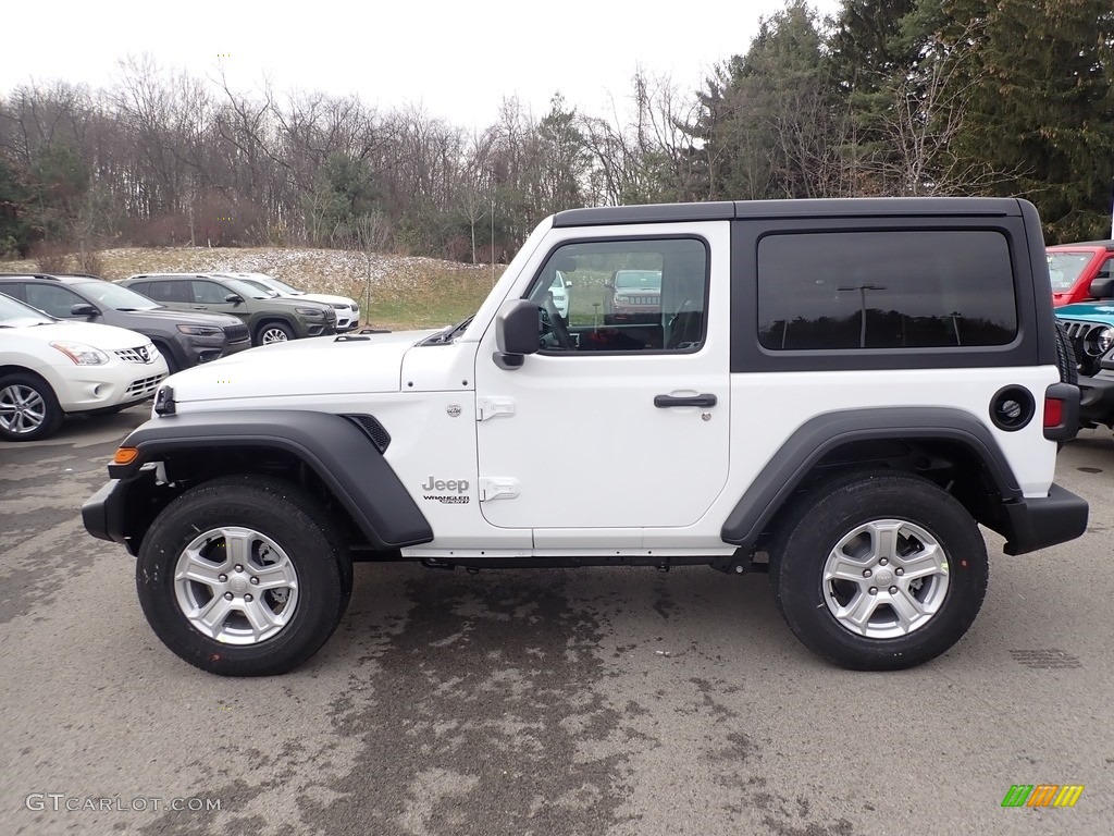 Bright White 2020 Jeep Wrangler Sport 4x4 Exterior Photo #136748328