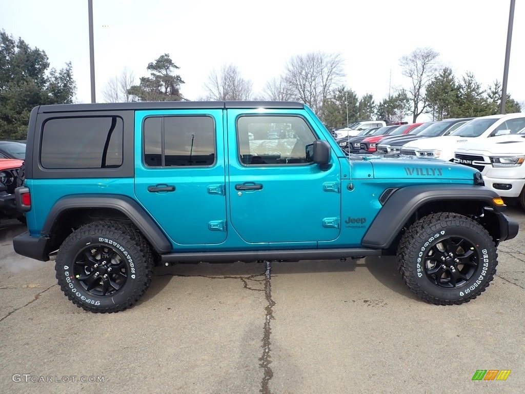 Bikini Pearl 2020 Jeep Wrangler Unlimited Willys 4x4 Exterior Photo #136749477