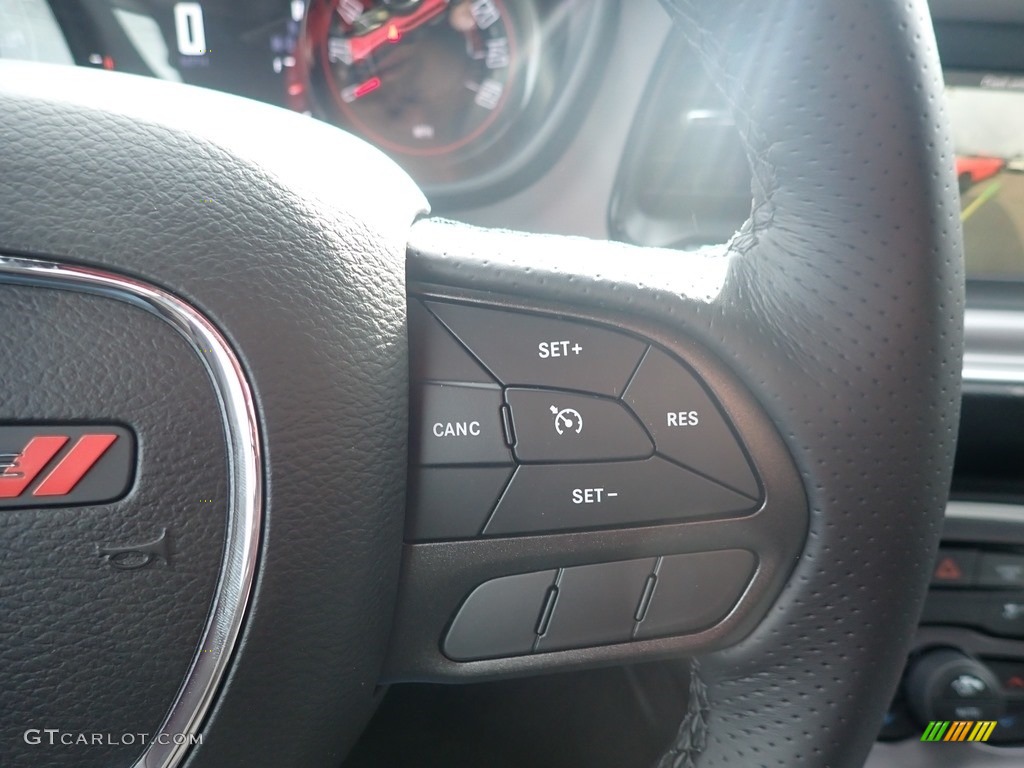 2020 Dodge Challenger SXT AWD Black Houndstooth Steering Wheel Photo #136753665