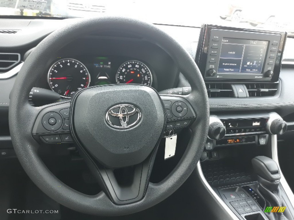 2020 Toyota RAV4 LE AWD Black Steering Wheel Photo #136754463