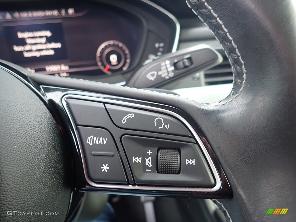 2018 Audi S5 Premium Plus Cabriolet Black Steering Wheel Photo #136760175
