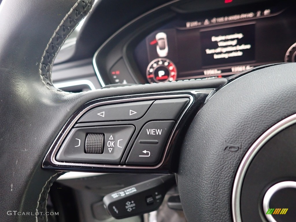 2018 Audi S5 Premium Plus Cabriolet Black Steering Wheel Photo #136760187