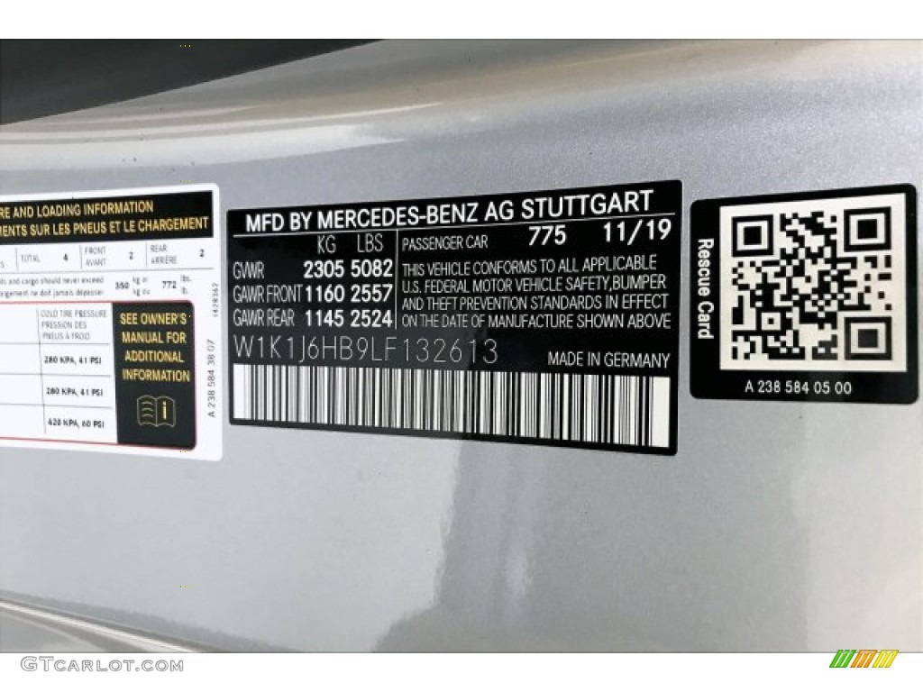 2020 E Color Code 775 for Iridium Silver Metallic Photo #136764499