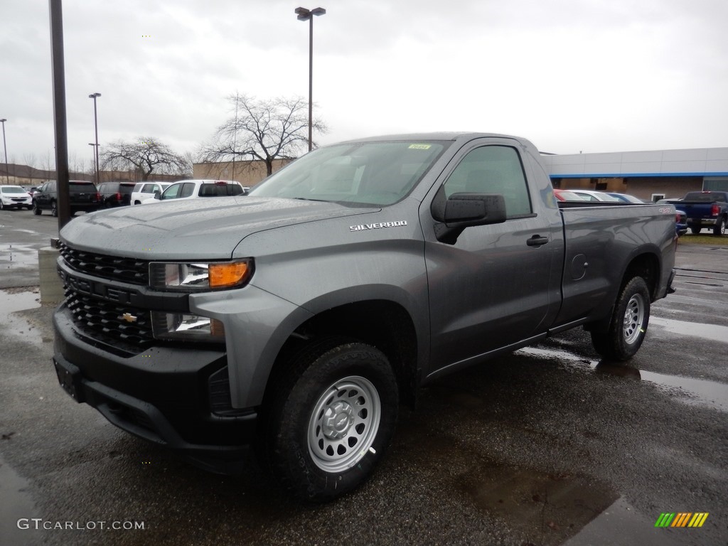 Satin Steel Metallic 2020 Chevrolet Silverado 1500 WT Regular Cab 4x4 Exterior Photo #136764550