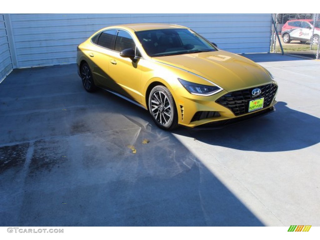 2020 Sonata SEL Plus - Glowing Yellow / Black photo #2