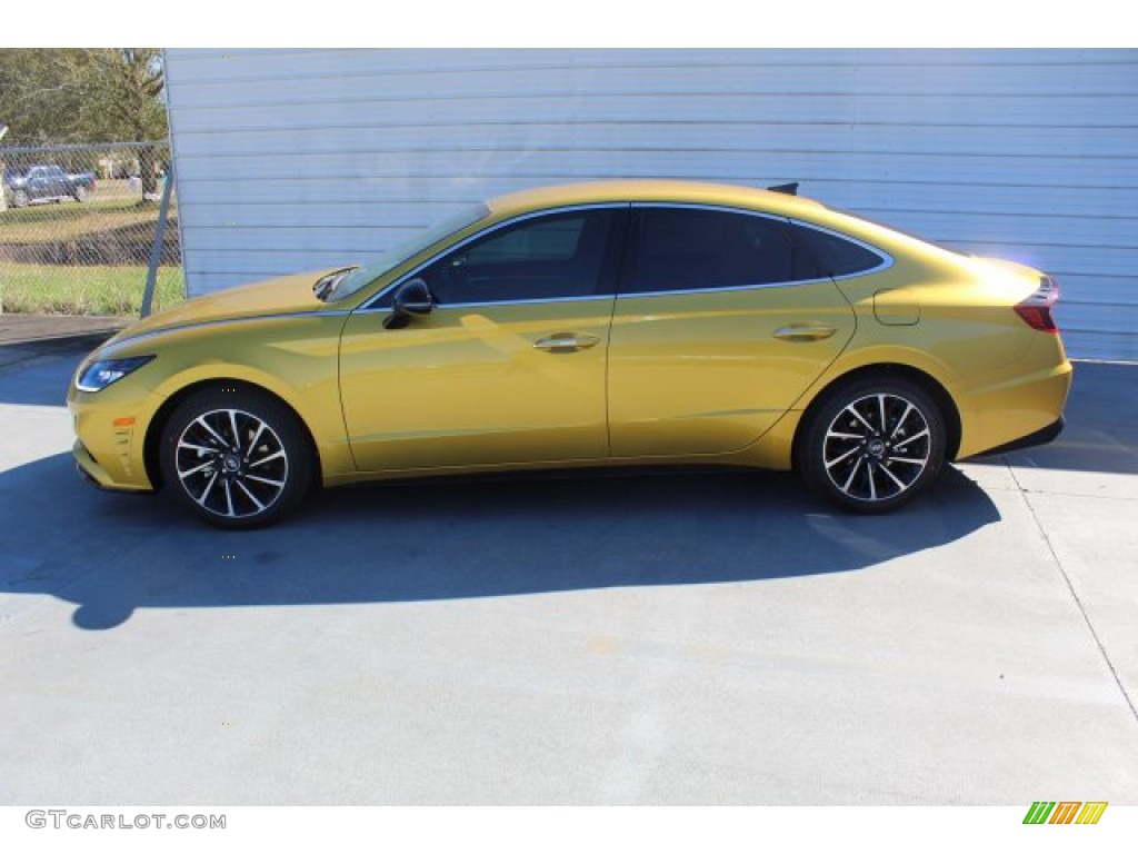 2020 Sonata SEL Plus - Glowing Yellow / Black photo #6