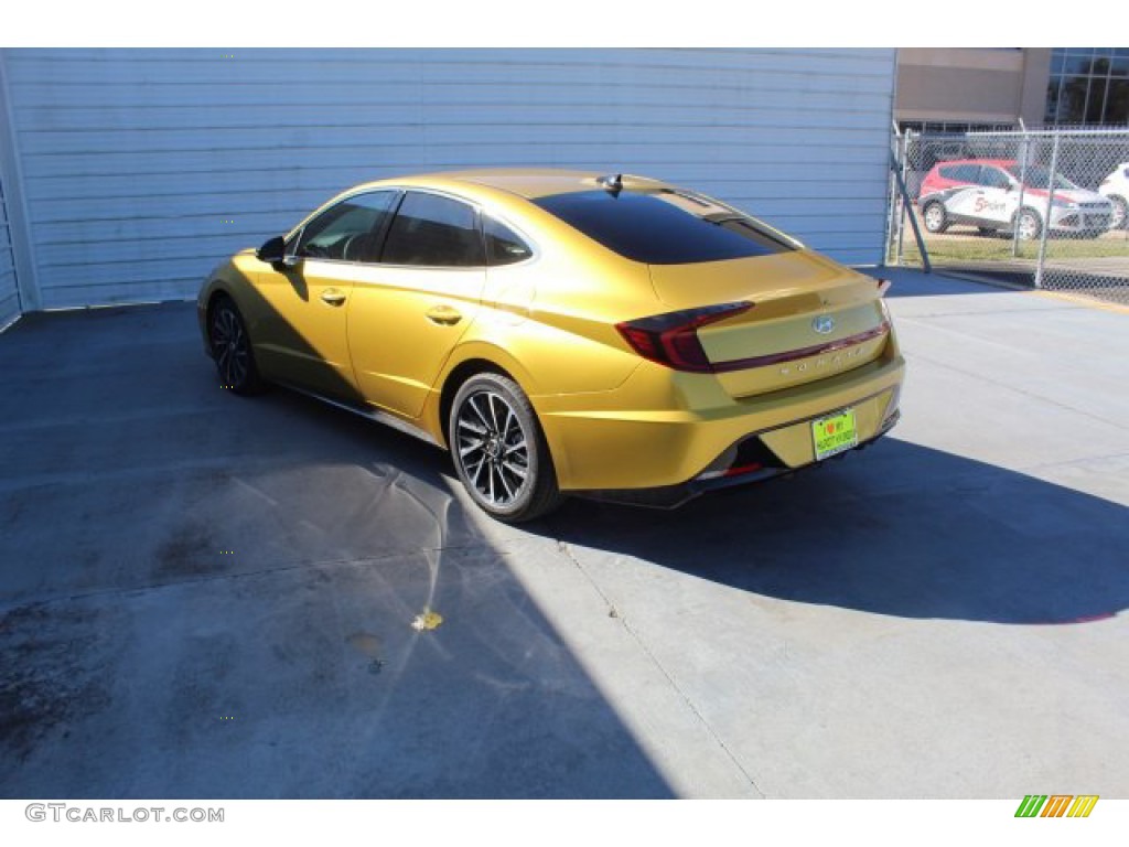 2020 Sonata SEL Plus - Glowing Yellow / Black photo #7