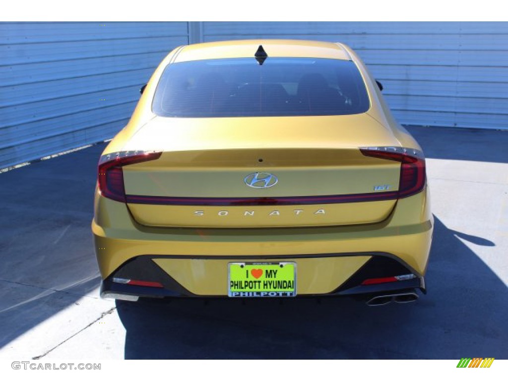 2020 Sonata SEL Plus - Glowing Yellow / Black photo #8