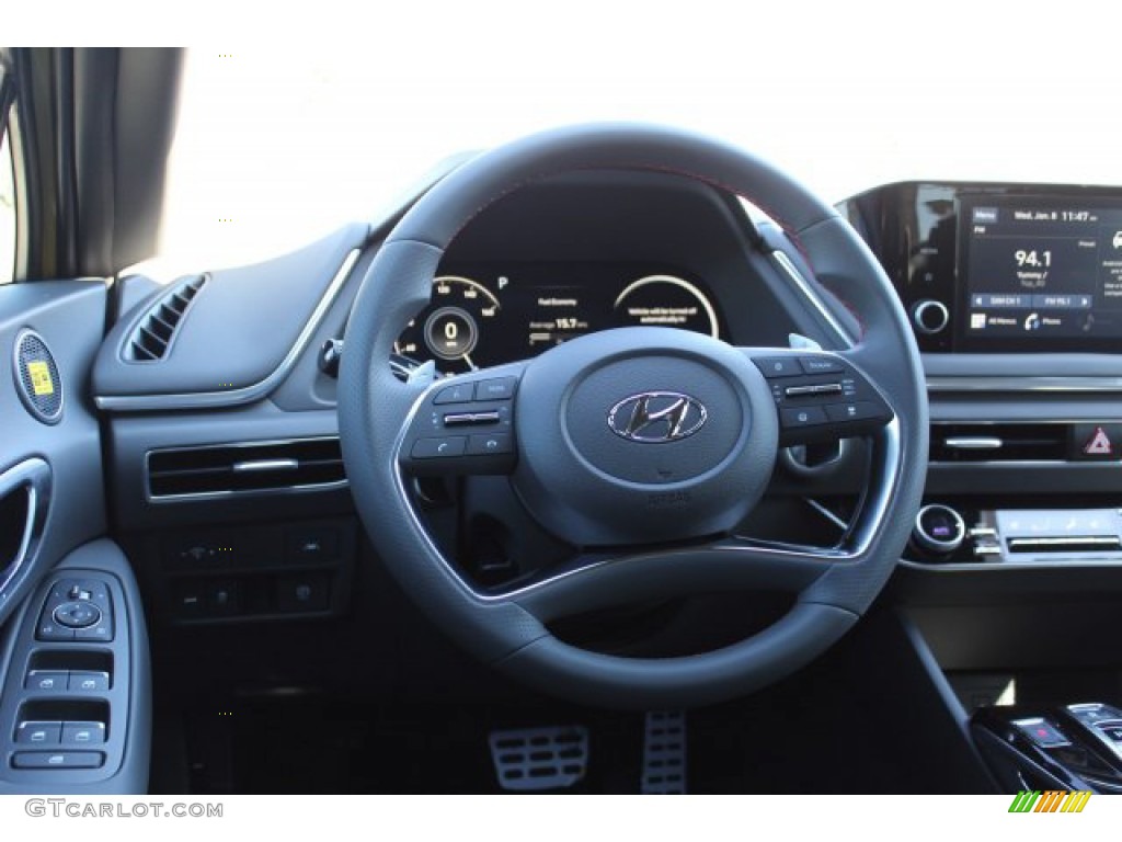 2020 Sonata SEL Plus - Glowing Yellow / Black photo #23