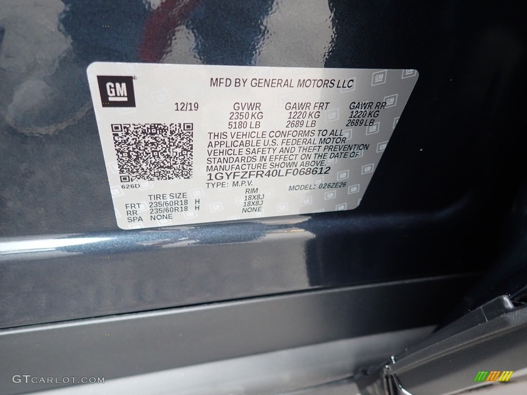 2020 XT4 Sport AWD - Shadow Metallic / Jet Black photo #13