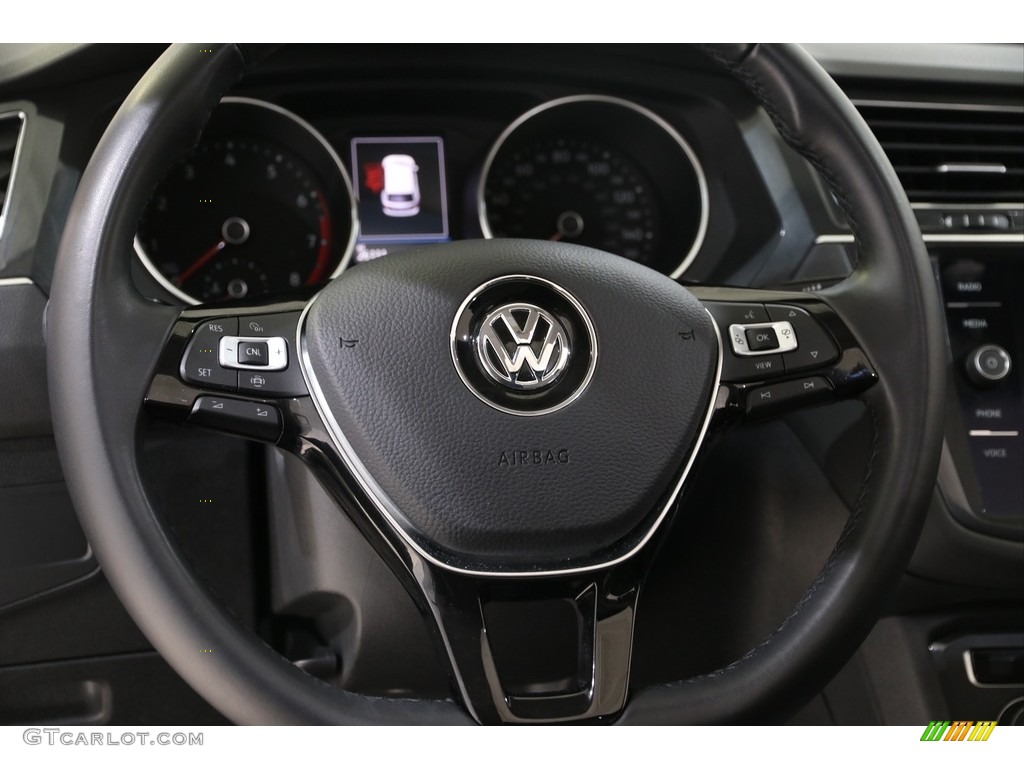 2019 Volkswagen Tiguan SE 4MOTION Titan Black Steering Wheel Photo #136773709