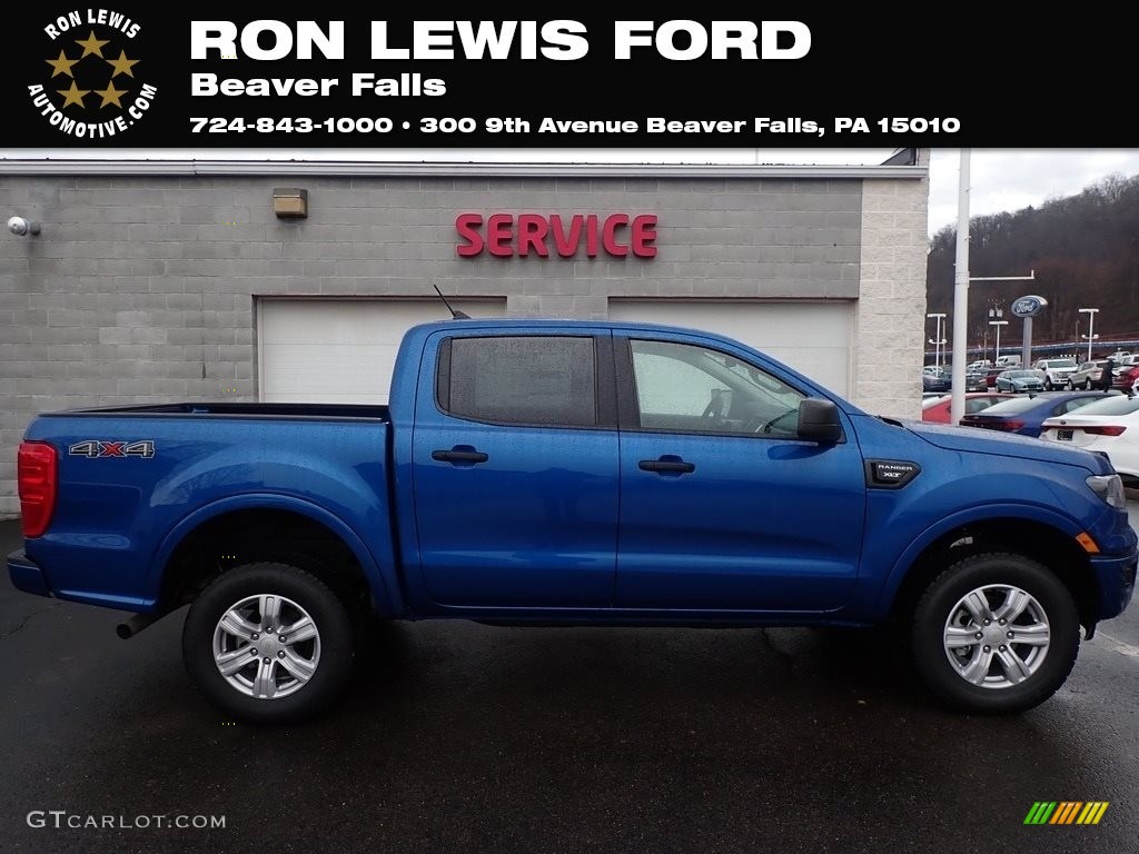 2019 Ranger XLT SuperCrew 4x4 - Lightning Blue Metallic / Ebony photo #1