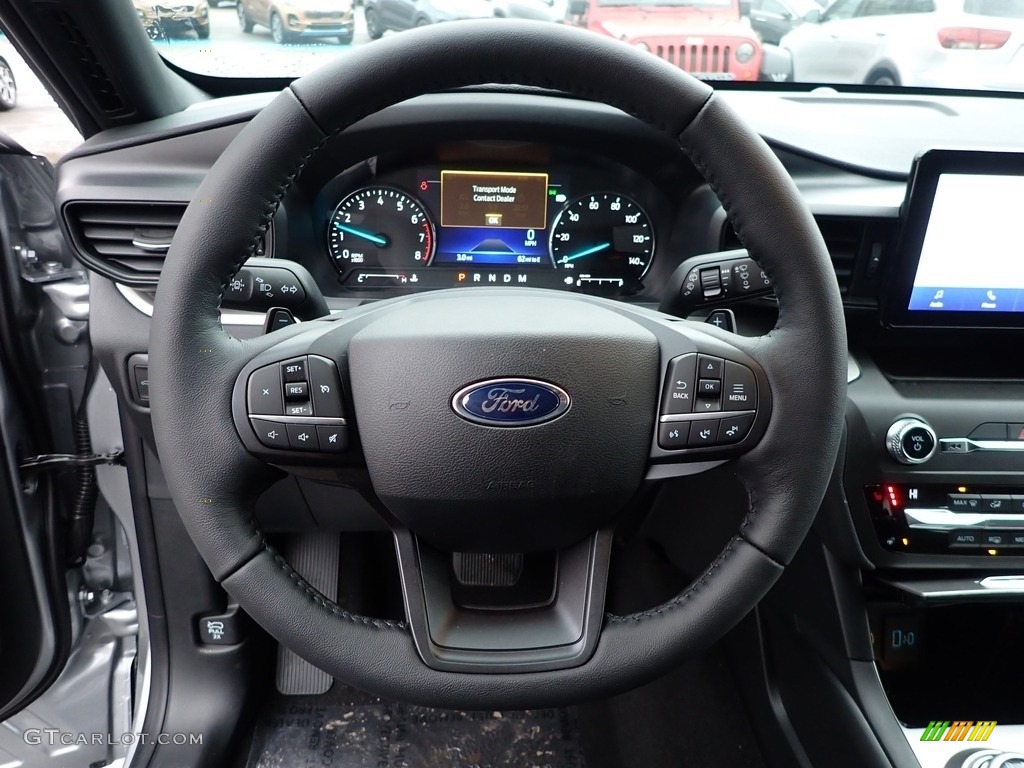 2020 Ford Explorer XLT 4WD Ebony Steering Wheel Photo #136781296