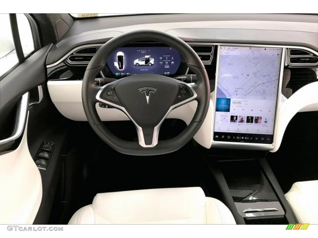 2017 Tesla Model X 75D White Dashboard Photo #136783156