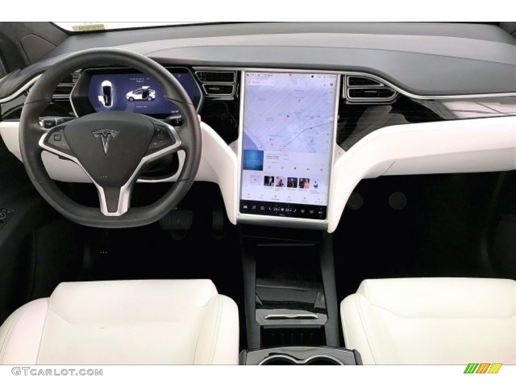 White Interior 2017 Tesla Model X 75D Photo #136783459