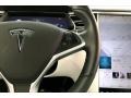 White 2017 Tesla Model X 75D Steering Wheel