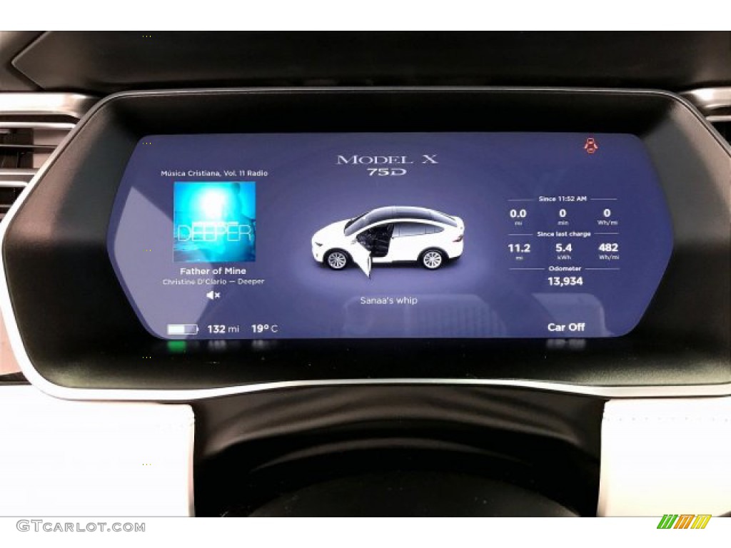 2017 Model X 75D - Pearl White Multi-Coat / White photo #20