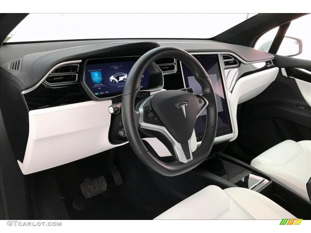 White Interior 2017 Tesla Model X 75D Photo #136783579