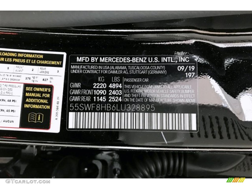 2020 C Color Code 197 for Obsidian Black Metallic Photo #136784197