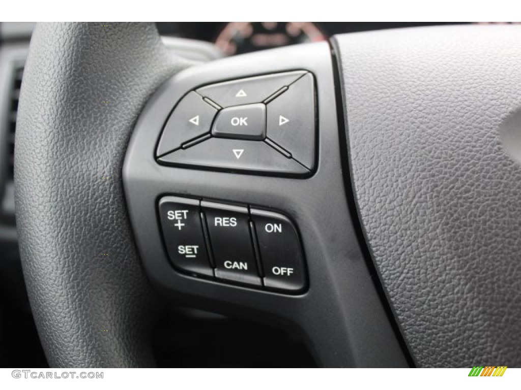 2020 Ford Ranger XL SuperCab Ebony Steering Wheel Photo #136796864